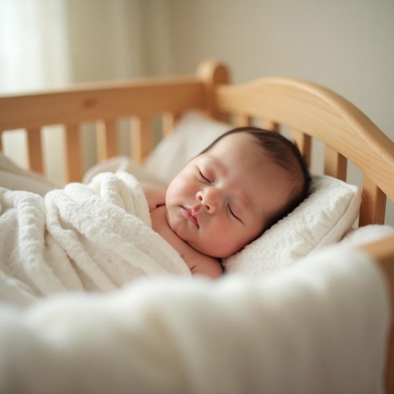 Baby in wiegje