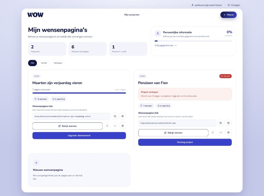 Mijn wensenpagina’s