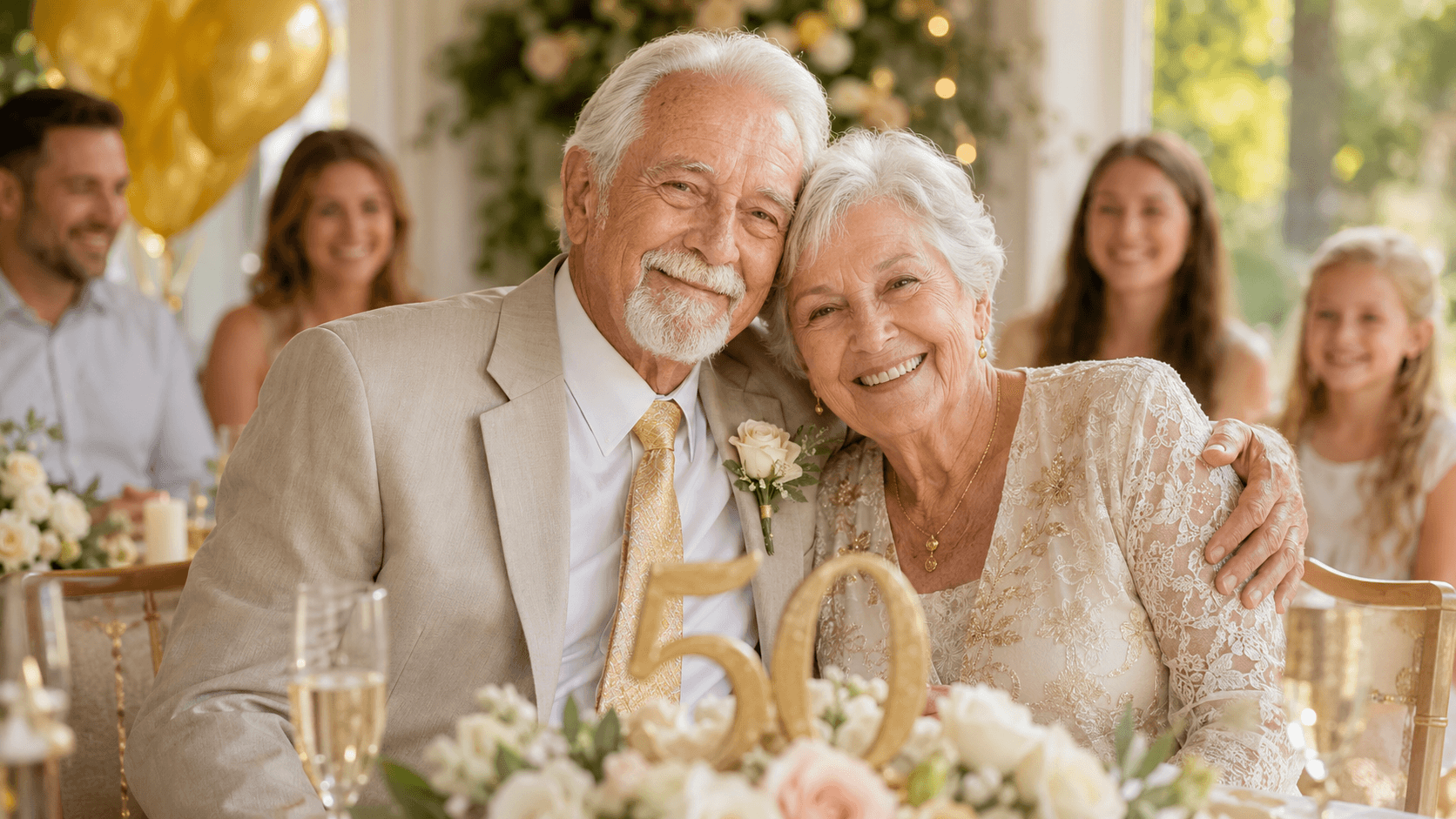 50 jaar getrouwd: zo vier je een gouden huwelijksfeest