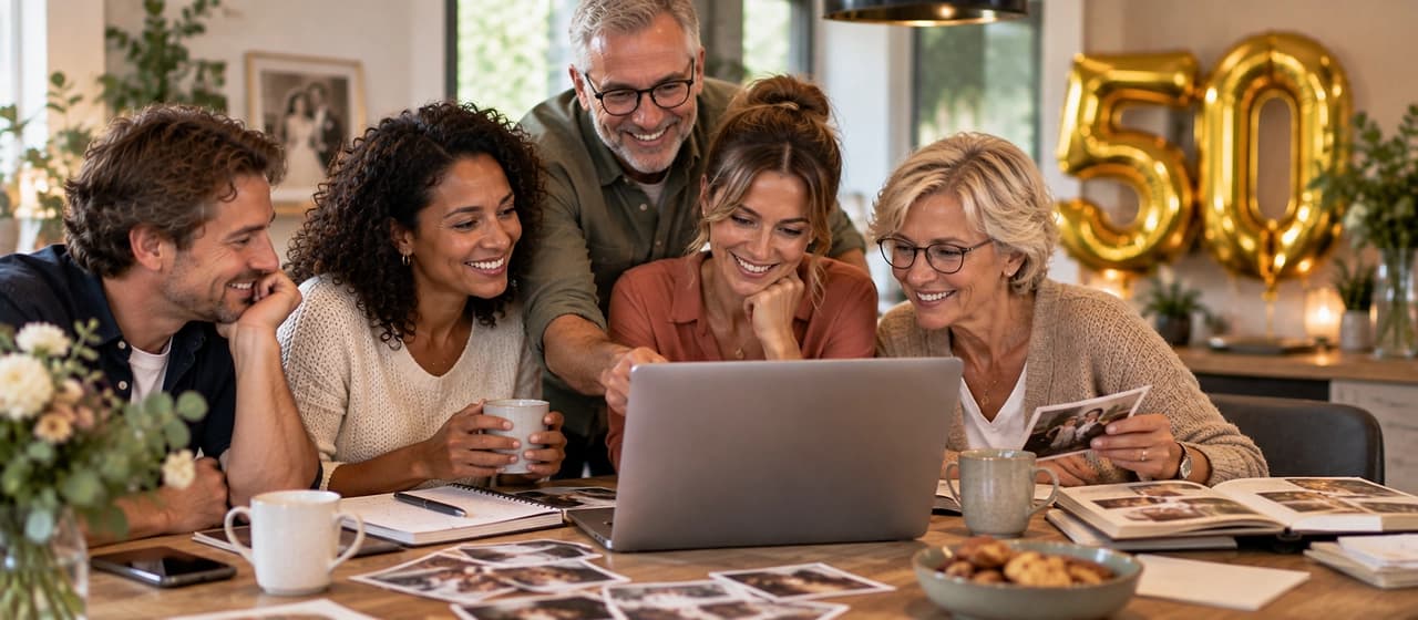 Gouden bruiloft van je ouders: zo verras je ze met de hele familie